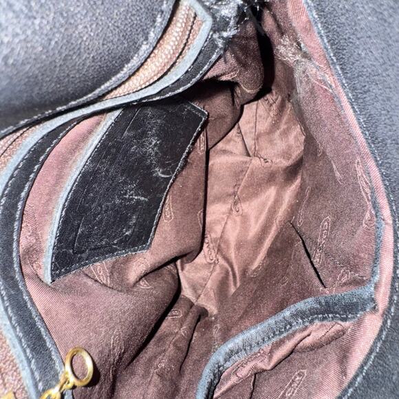 Coach Vintage Legacy Purse Black Leather Handbag Crossbody Flap 9821 - Picture 10 of 13